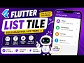 FLUTTER ANDROID - LIST TILE ICON COLOR TITLE SUBTITLE ON TAP ON LONG PRESS TUTORIAL