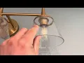 LNC Quoridan 22 4-in 3-Light Brushed Gold Vanity Light