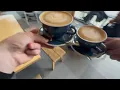 POV- A solo barista working through a lunch rush...