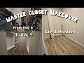 Installing our Master Closet Before and after Easy Installation affordable Dakota Closet System