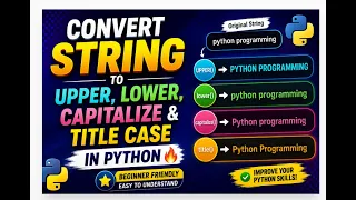 Convert String to Upper Lower Capitalize Title Case in Python