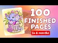 I Coloured 100 Pages in 6 Months Adult Colouring Book Collection Completed Pages So Far