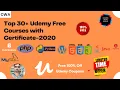 Top 30 Udemy Free Courses with Certificate Python Java HTML CSS JavaScript WordPress MySQL SQL