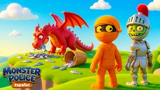 ¡No Despiertes al Dragón! 🐉 | Monster Police en Español | Canciones Infantiles