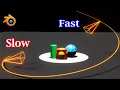 Move Your Camera In Variable Speed Follow Path Constraint Slow Down Speed Up Blender