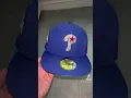 Iced out Phillies fitted hat with swarovski rhinestones