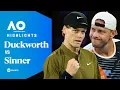 Lagu James Duckworth vs Jannik Sinner | Round Two | Australian Open 2026 Extended Highlights 🇦🇺