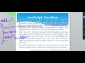 Lecture 16 JavaScript Functions Function Definition Calling a Function Function Parameters