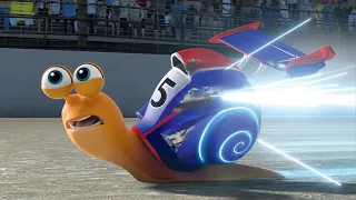 حلزون بطئ بيعمل حادثه بتديله قوه خارقه بتخليه اسرع من العربيات وبيشارك في سباق السيارات 