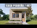 MINI CASA PEQUENA DE 4X7 MODERNA TINY HOUSE
