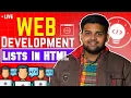 Lists in Html full stack Development course for beginners HTML CSS JavaScript