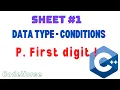 ICPC Assiut Sheet Data type - Conditions P First digit C Beginners codehorse