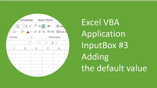 Excel VBA Application InputBox - Adding the default value
