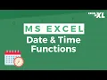 MS Excel Date Time Functions - 1 Step by Step Process