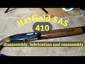 Hatfield SAS 410 semi-automatic shotgun disassembly lubrication and reassembly before shooting