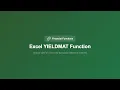 Excel YIELDMAT Function Explained -
