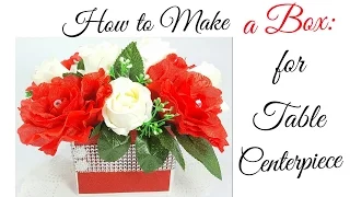 how to glitter cardstock box for table centerpieces