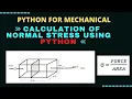 Calculation of Normal stress using Python