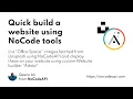 Quickly build a website using NoCode tools