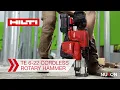Hilti Nuron TE 6-22 Cordless SDS Plus Rotary Hammer - Features and Benefits