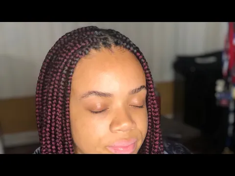 Download MP3 Burgundy Knotless Box Braids On THICK Hair + My Fave Braiding Hair