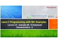 C Programming - Lecture 17