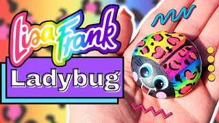 Brighten Back To School With a Lisa Frank Ladybug Rock Painting