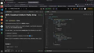 Leetcode 3875 Construct Uniform Parity Array I Weekly Contest 494