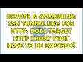 DevOps SysAdmins SSH Tunnelling for HTTP Does target HTTP Proxy Port have to be exposed