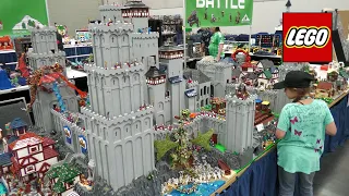 Huge LEGO Castle with Motorized Dragons!