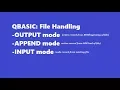 QBasic File Handling explained with example