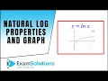 Natural Log lnx properties and graph ExamSolutions