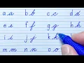 Cursive Writing vs Print Writing Cursive writing a to z Cursive handwriting Small letters abcd