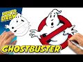 How to Draw GHOSTBUSTER Logo Easy Steps Beginner