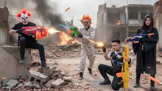 LTT Films : Silver Flash Squad Nerf Guns Fight The Apex Syndicate's Tactical Assault