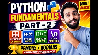 Python Full Course for Beginners 2026 Python Fundamentals Part 2 by Sankar Rudrapal