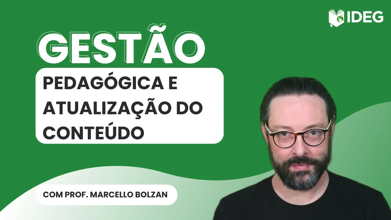 Capa do vídeo: Gestão Pedagógica de Aulas do IDEG