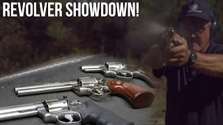 Revolver Showdown Colt Python vs S W L frame vs Ruger Speed Six Jerry Miculek