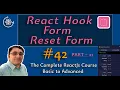 react hook form tutorial in hindi how to reset the form in react hook form in hindi