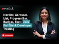 NavBar Carousel List Progress Bar Badges Text Java Full Stack Developer Training ZaranTech