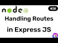 Handling Different Routes in Express JS - NodeJS Hindi Coding Scenes