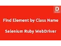 Selenium Ruby Find Element by Class Name