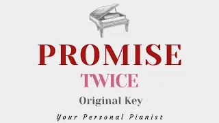 Download PROMISE - TWICE (Original Key Karaoke) - Piano Instrumental Cover with Lyrics MP3