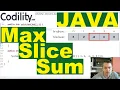 Codility Max Slice Sum Java
