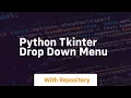 python tkinter drop down menu