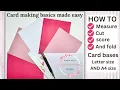 How to Measure cut score and fold card bases in Letter size and A4