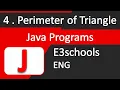 Find perimeter of Triangle Java Programs E3Schools English