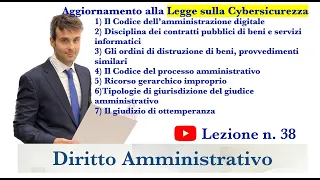 Diritto Amministrativo Video lezione n.38 : Aggiornamenti alla L. 90/2024 (Legge Cybersicurezza)