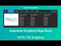 Responsive Dropdown Mega Menu Using HTML CSS jQuery