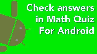 Java Android app tutorial math quiz 09 check answers